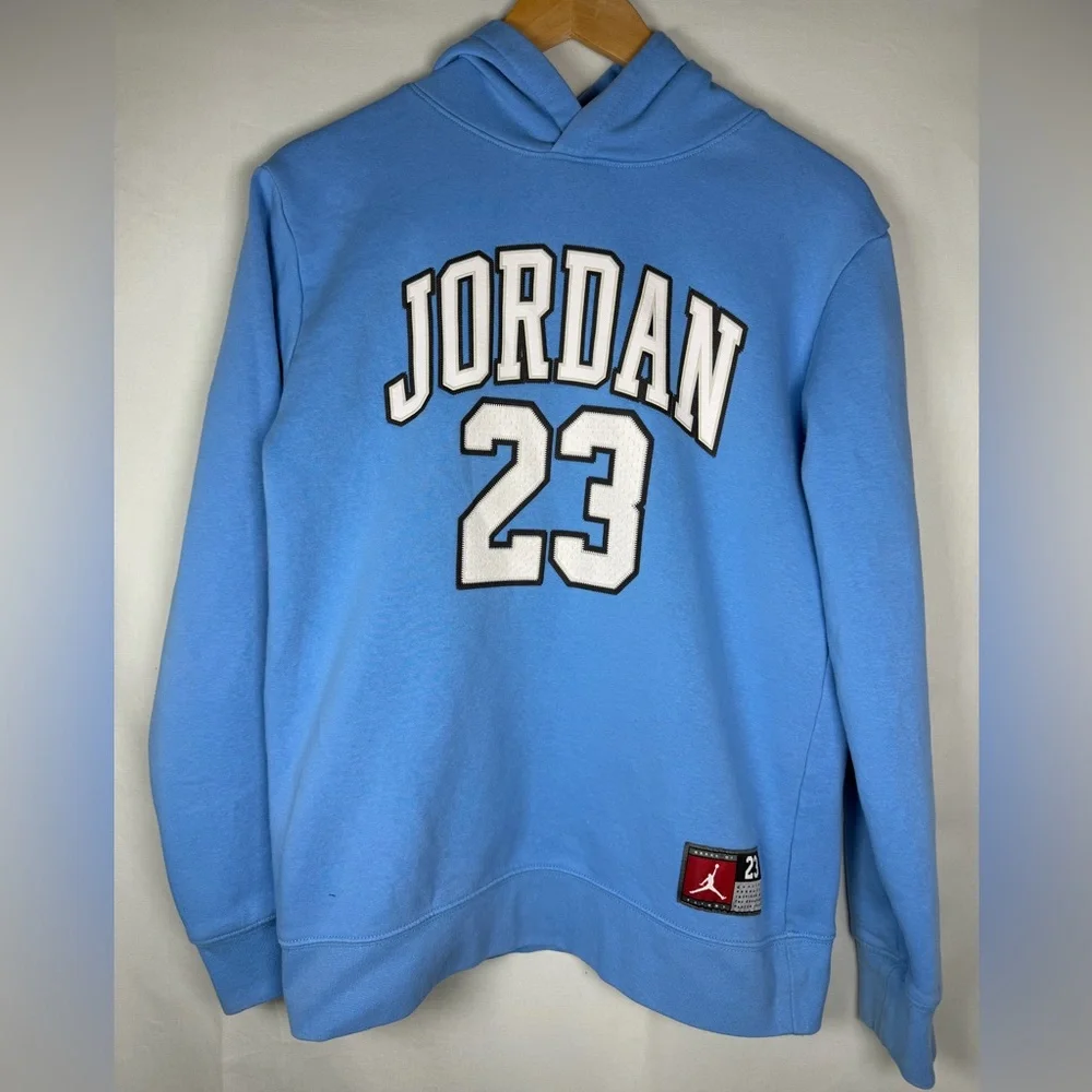 Jordan 23 Pullover Hoodie Carolina Blue Fleece Sweatshirt Men’s Youth XL (13-15)